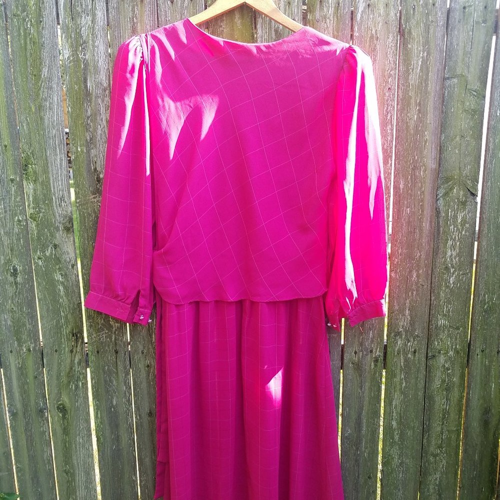 Fuschia Vintage 80s Dress Charlee Allison